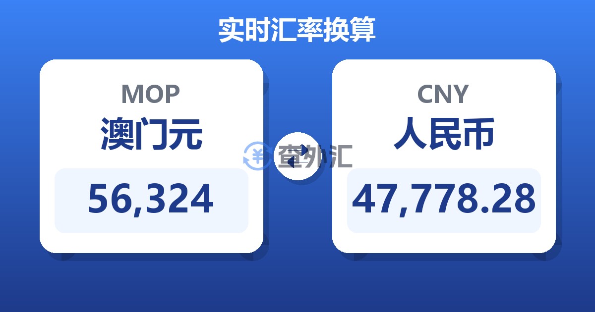 56,324澳门元兑人民币