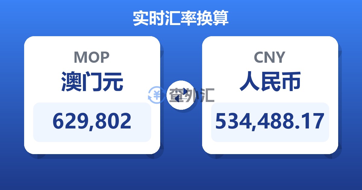 629,802澳门元兑人民币