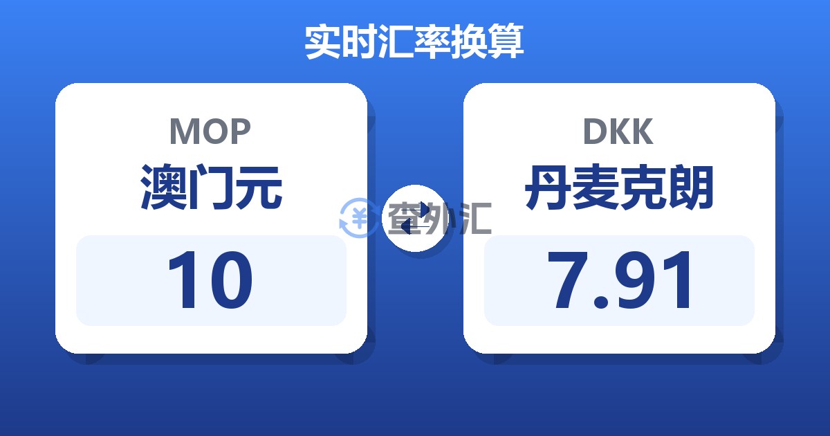 10澳门元兑丹麦克朗