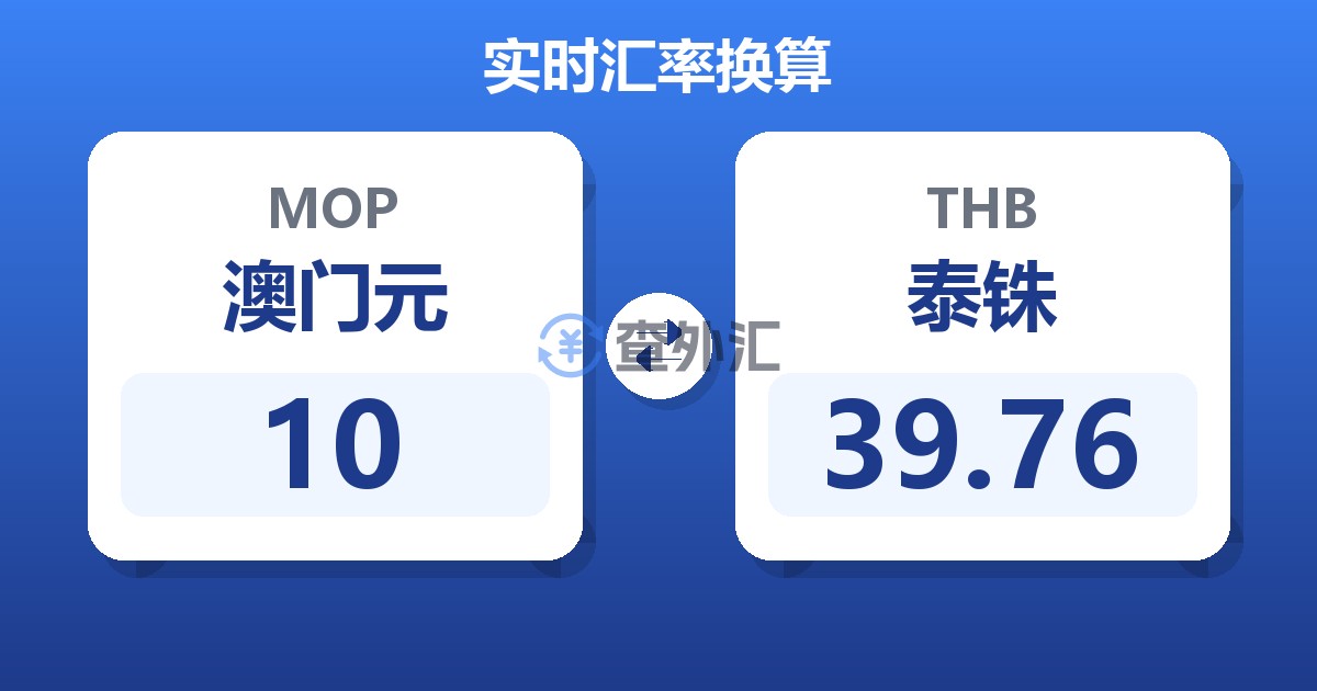 10澳门元兑泰铢