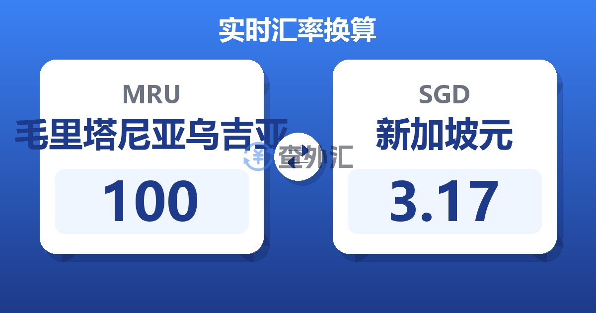 100毛里塔尼亚乌吉亚兑新加坡元