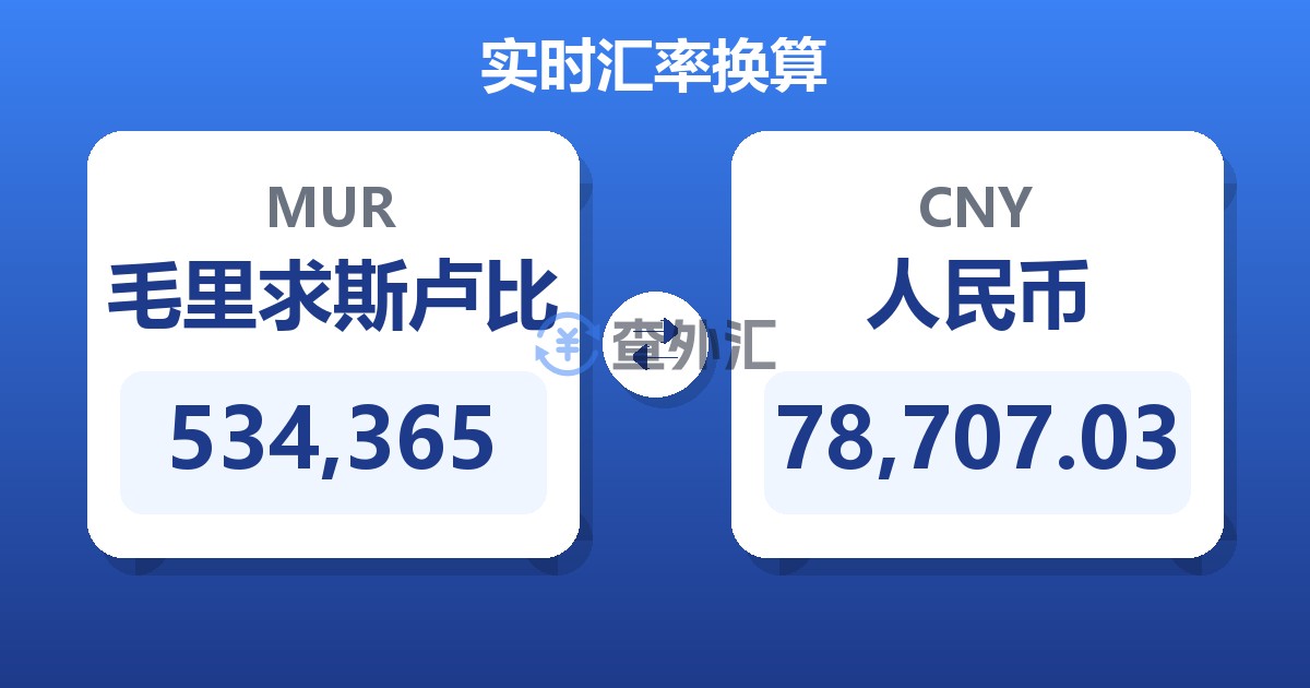 534,365毛里求斯卢比兑人民币