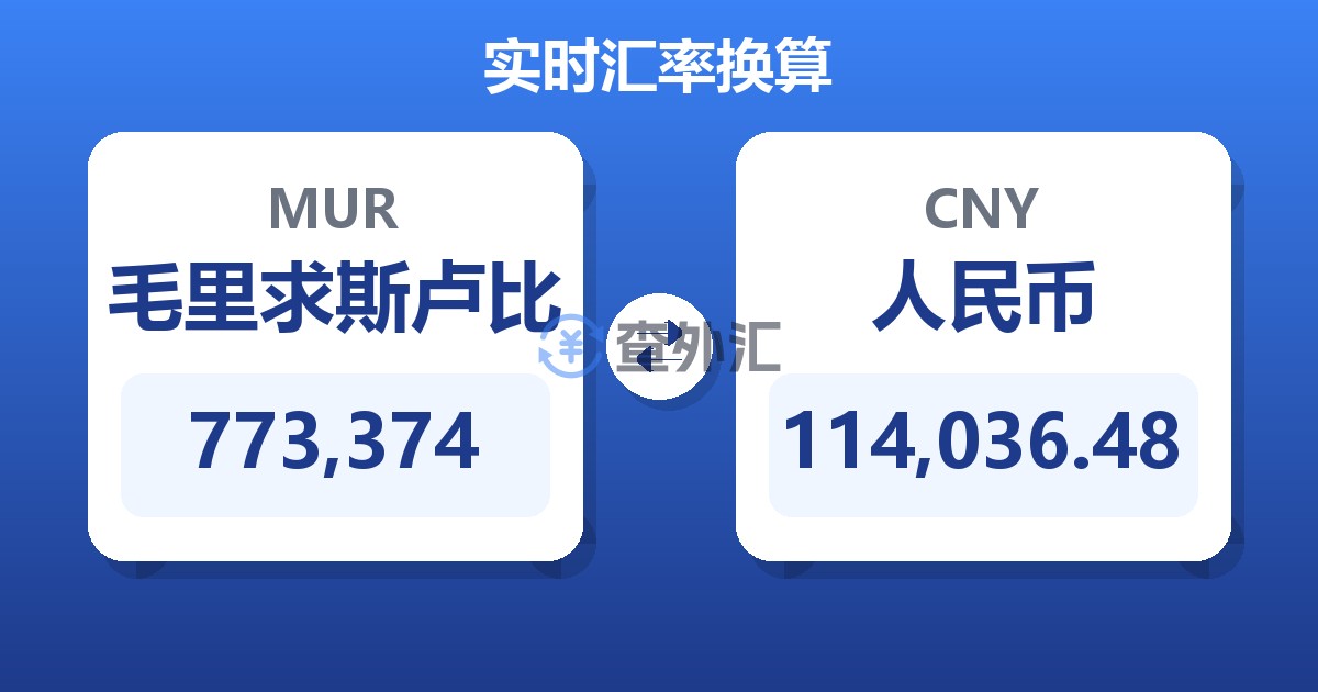 773,374毛里求斯卢比兑人民币