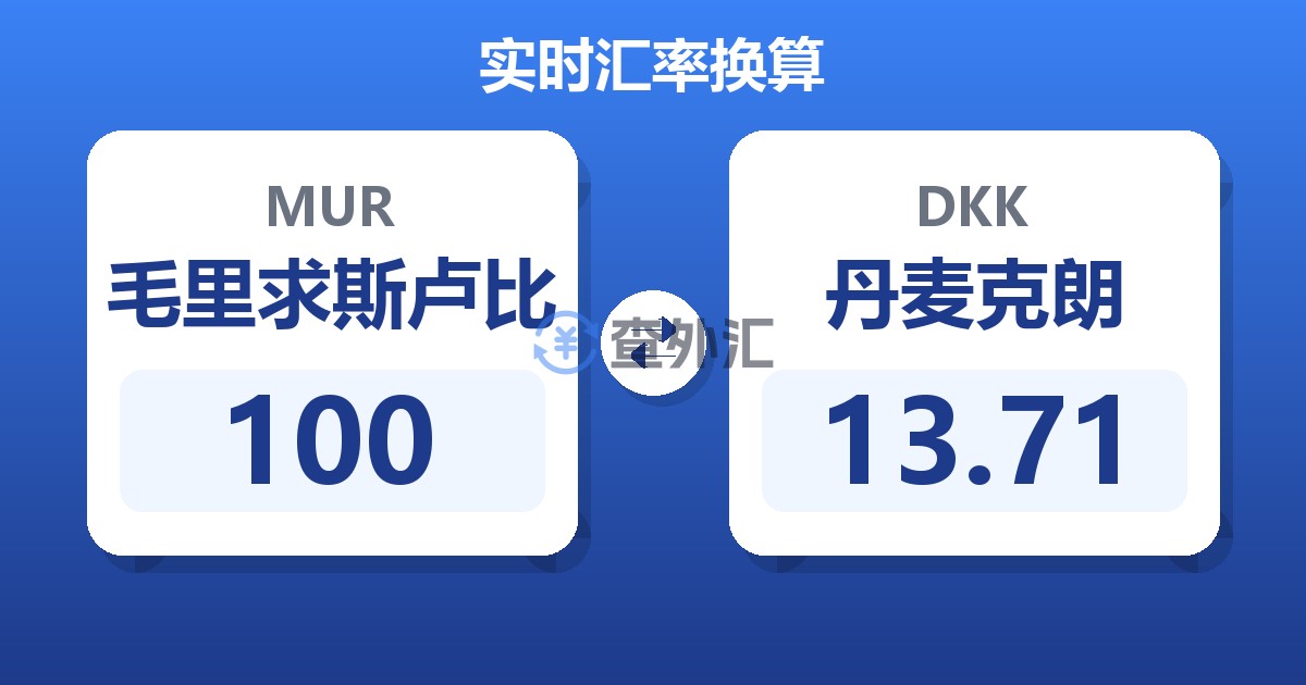 100毛里求斯卢比兑丹麦克朗