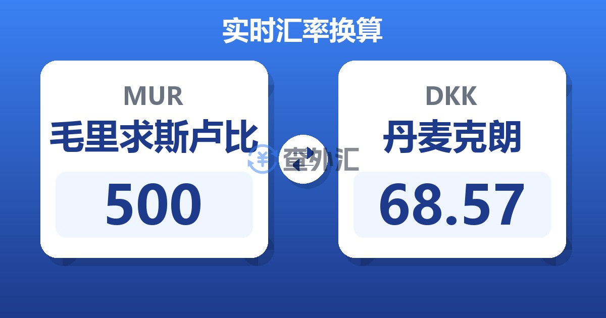 500毛里求斯卢比兑丹麦克朗