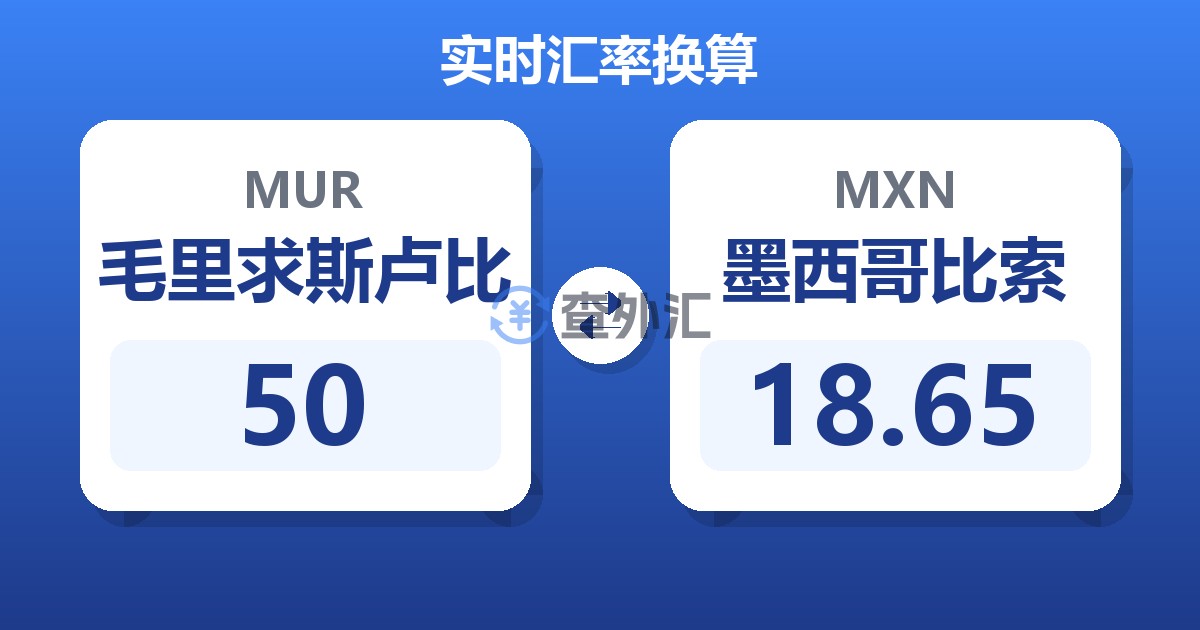 50毛里求斯卢比兑墨西哥比索