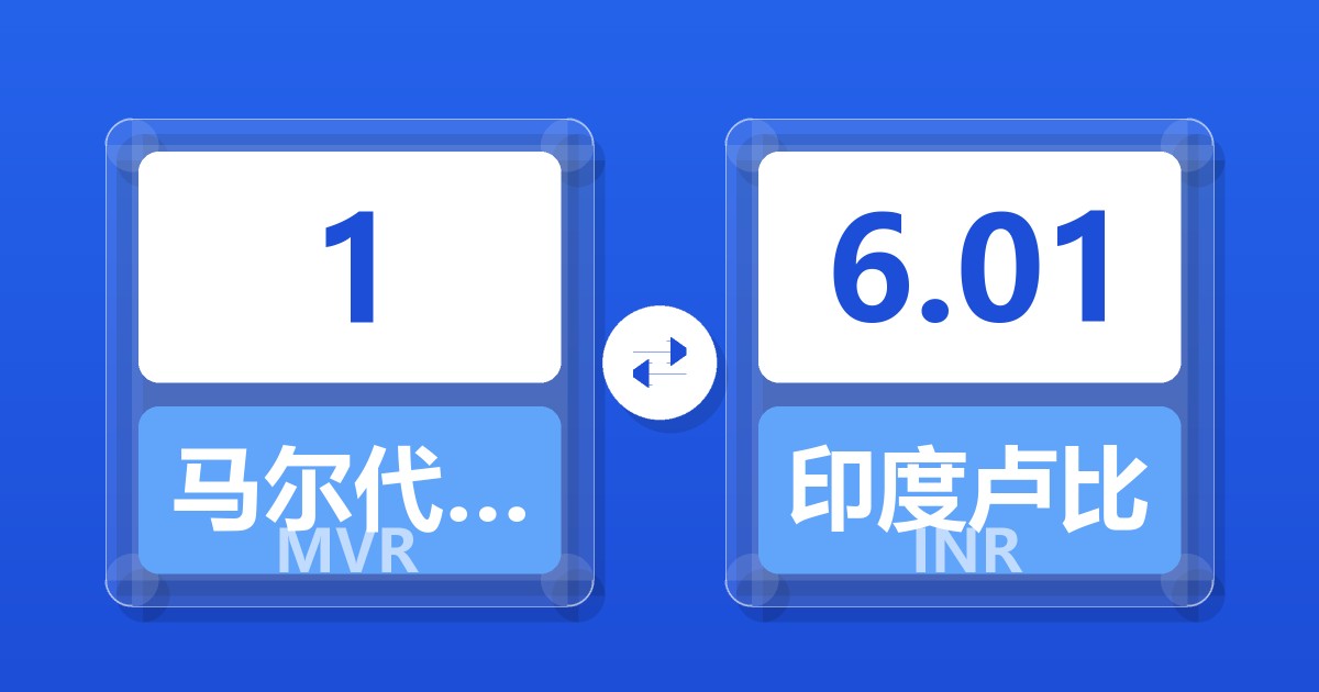 1马尔代夫拉菲亚兑印度卢比