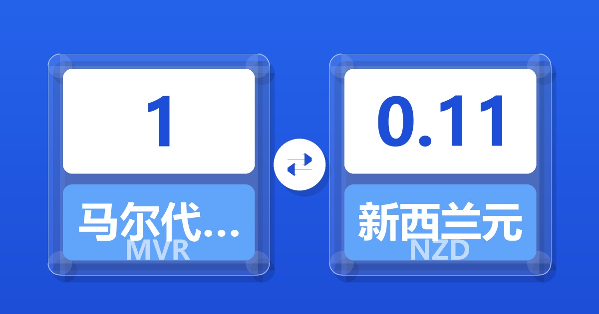 1马尔代夫拉菲亚兑新西兰元