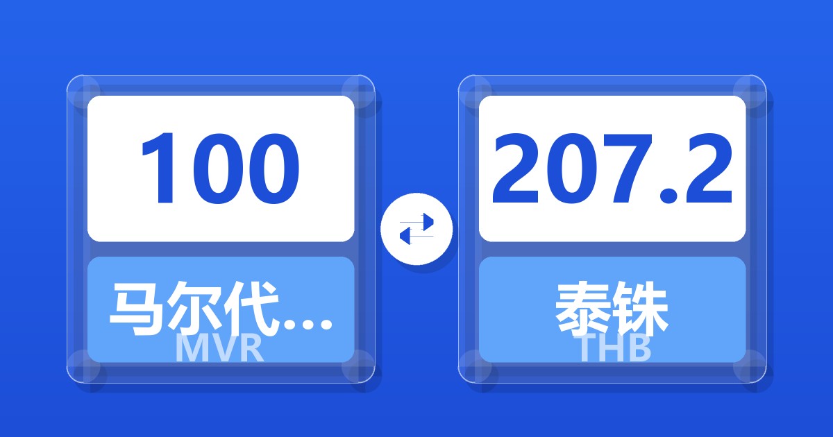 100马尔代夫拉菲亚兑泰铢