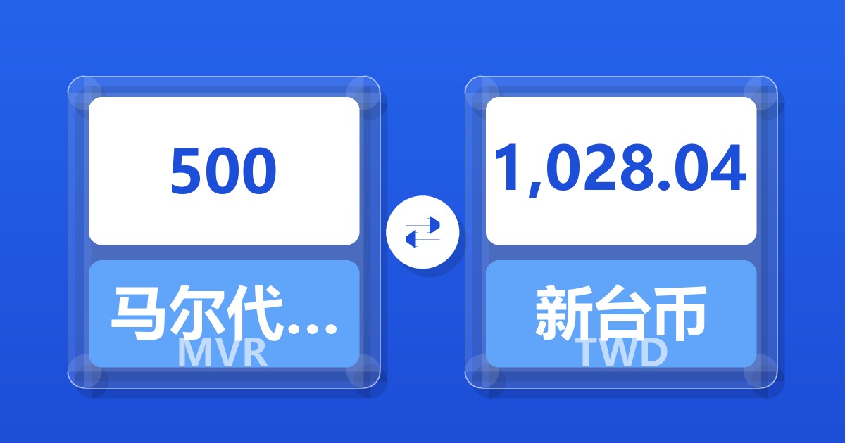 500马尔代夫拉菲亚兑新台币