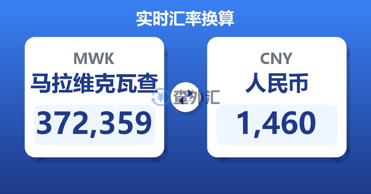 372,359马拉维克瓦查兑人民币