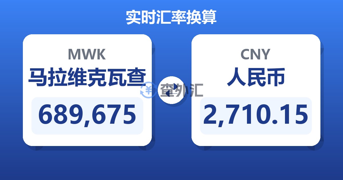 689,675马拉维克瓦查兑人民币
