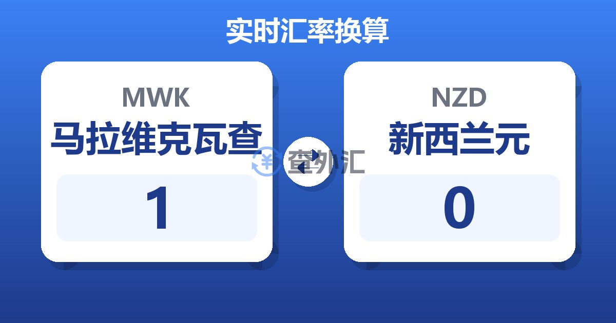 1马拉维克瓦查兑新西兰元