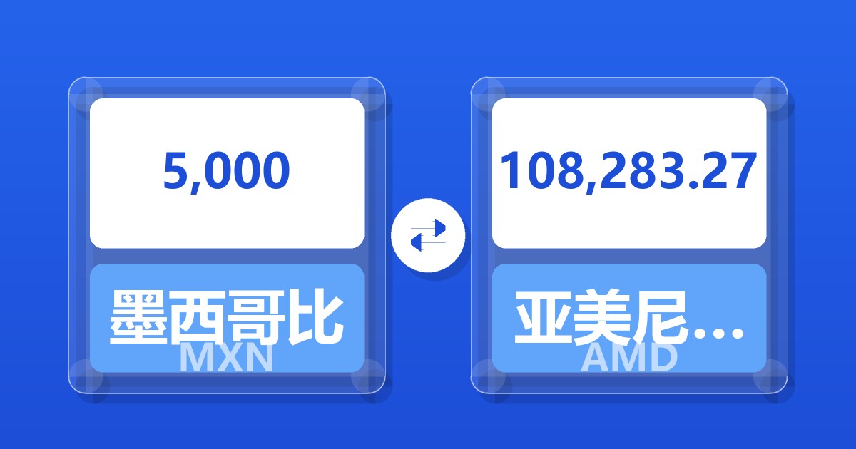 5,000墨西哥比索兑亚美尼亚德拉姆