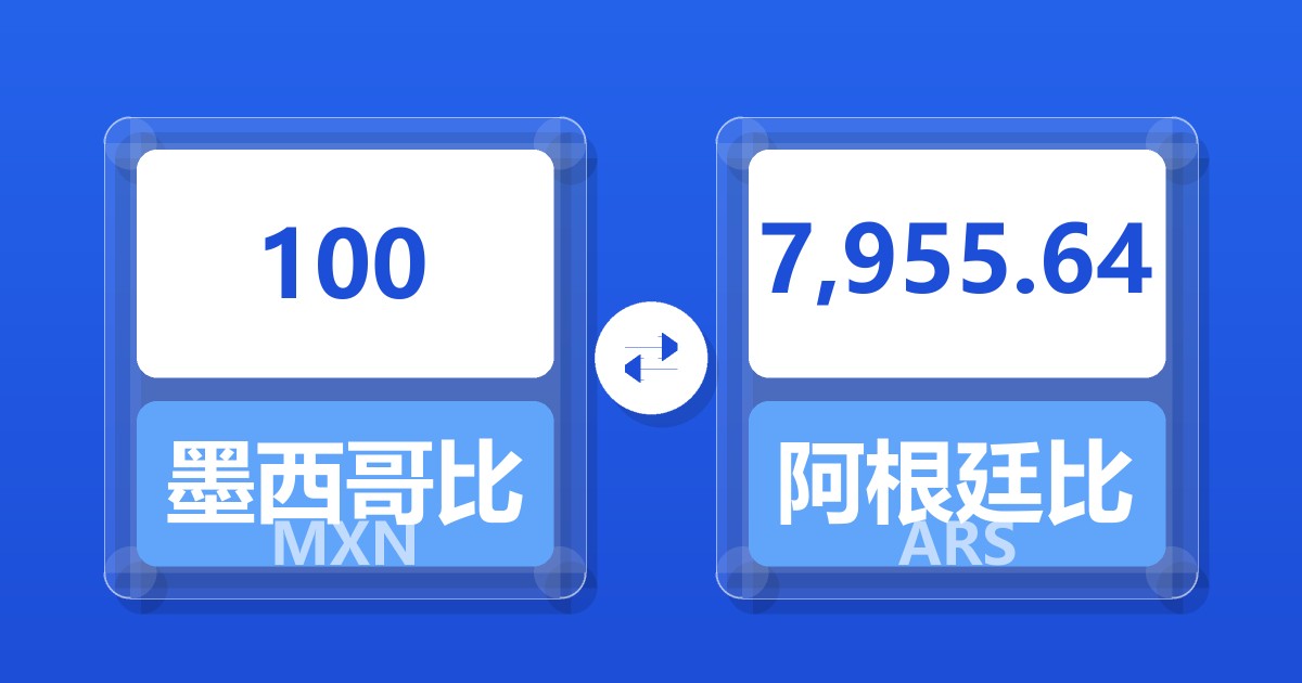 100墨西哥比索兑阿根廷比索