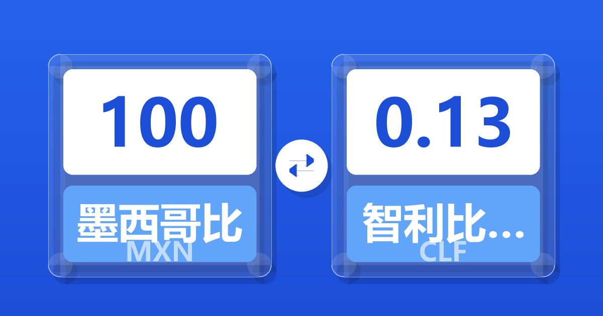 100墨西哥比索兑智利比索（UF）