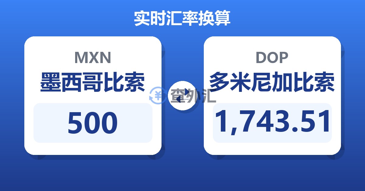 500墨西哥比索兑多米尼加比索