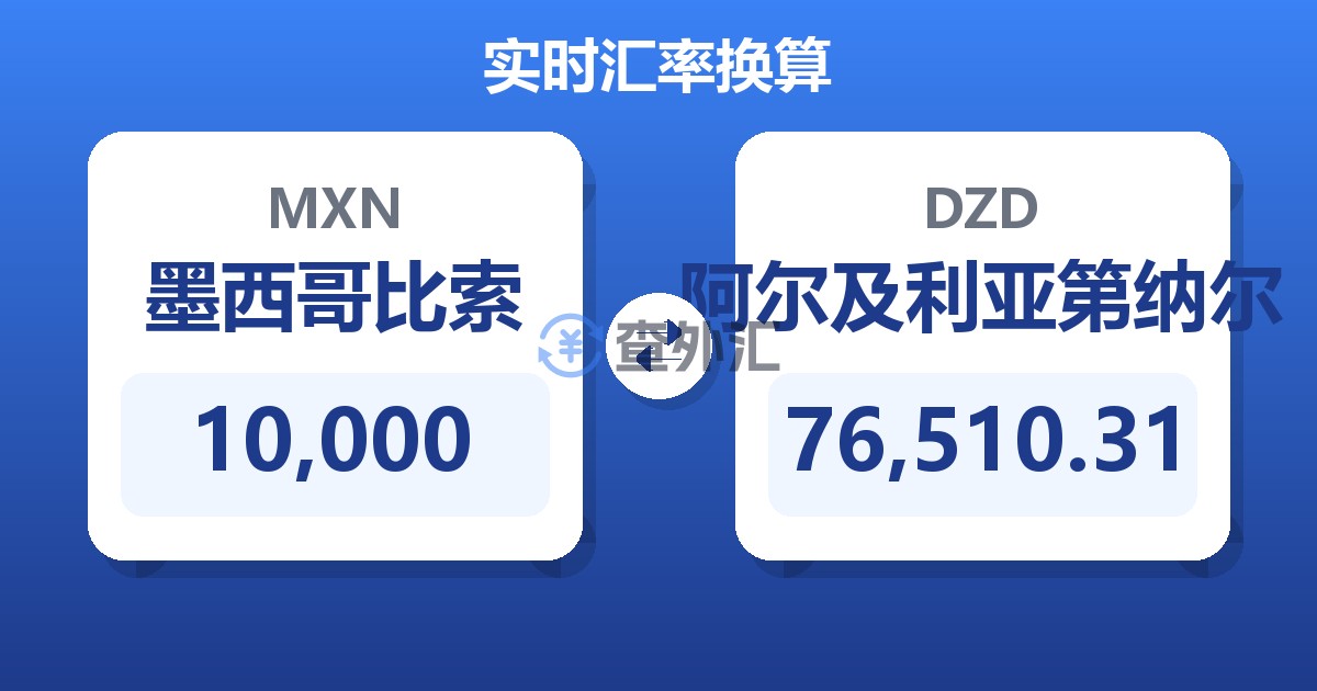 10,000墨西哥比索兑阿尔及利亚第纳尔