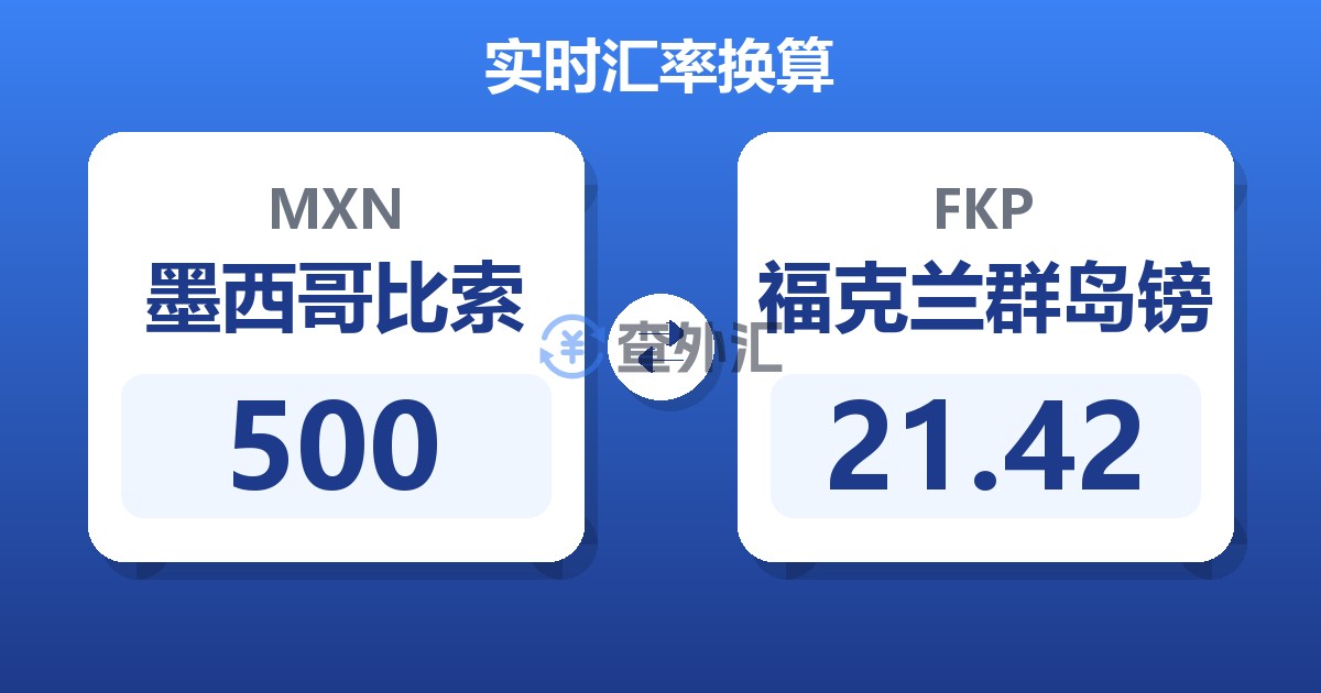 500墨西哥比索兑福克兰群岛镑