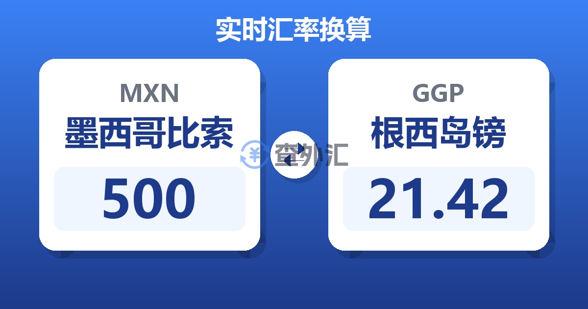 500墨西哥比索兑根西岛镑