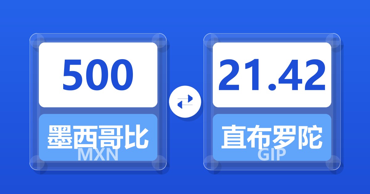 500墨西哥比索兑直布罗陀镑