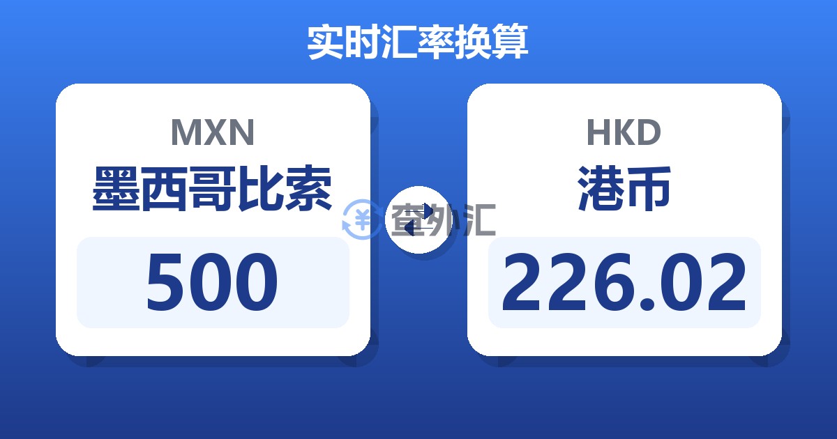 500墨西哥比索兑港币
