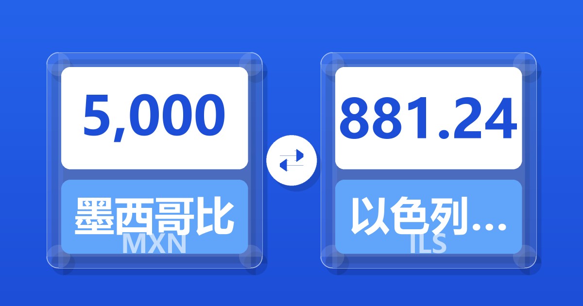5,000墨西哥比索兑以色列新谢克尔