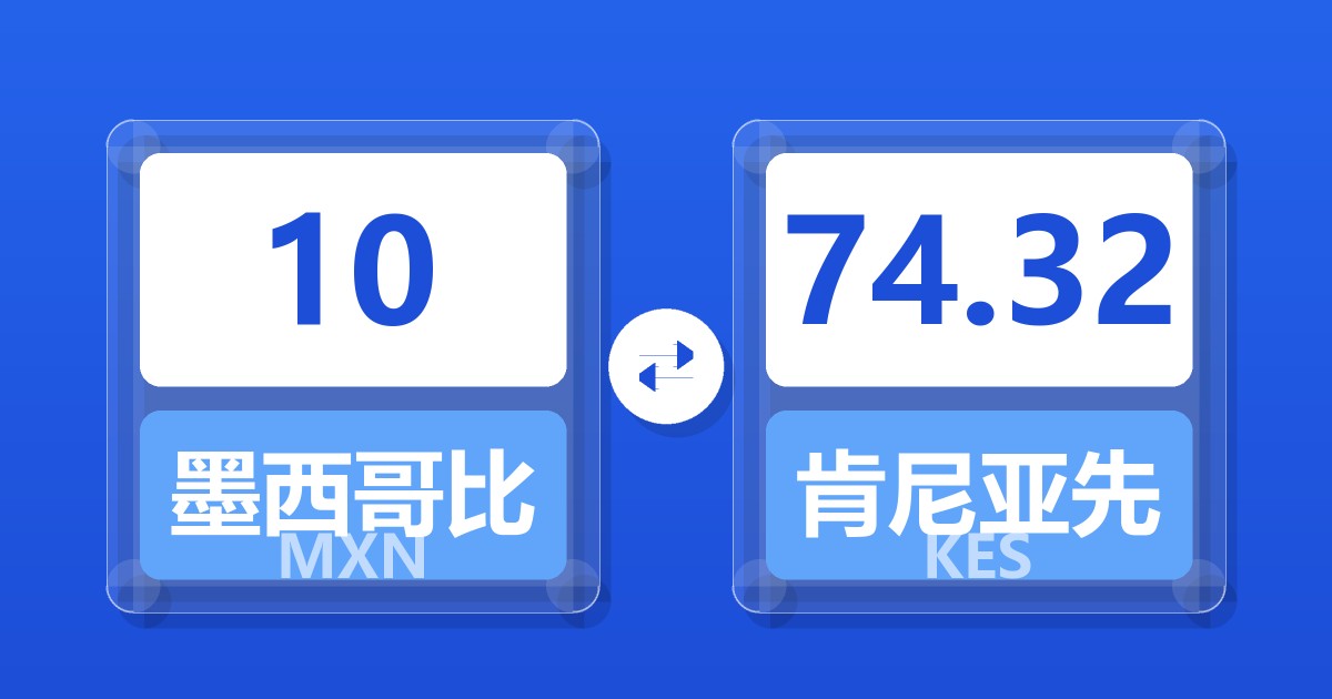 10墨西哥比索兑肯尼亚先令