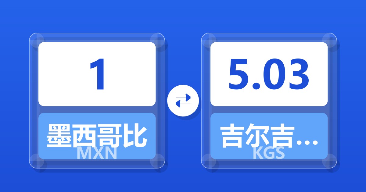 1墨西哥比索兑吉尔吉斯斯坦索姆