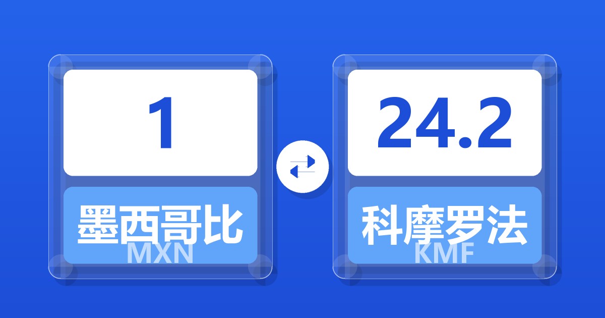 1墨西哥比索兑科摩罗法郎