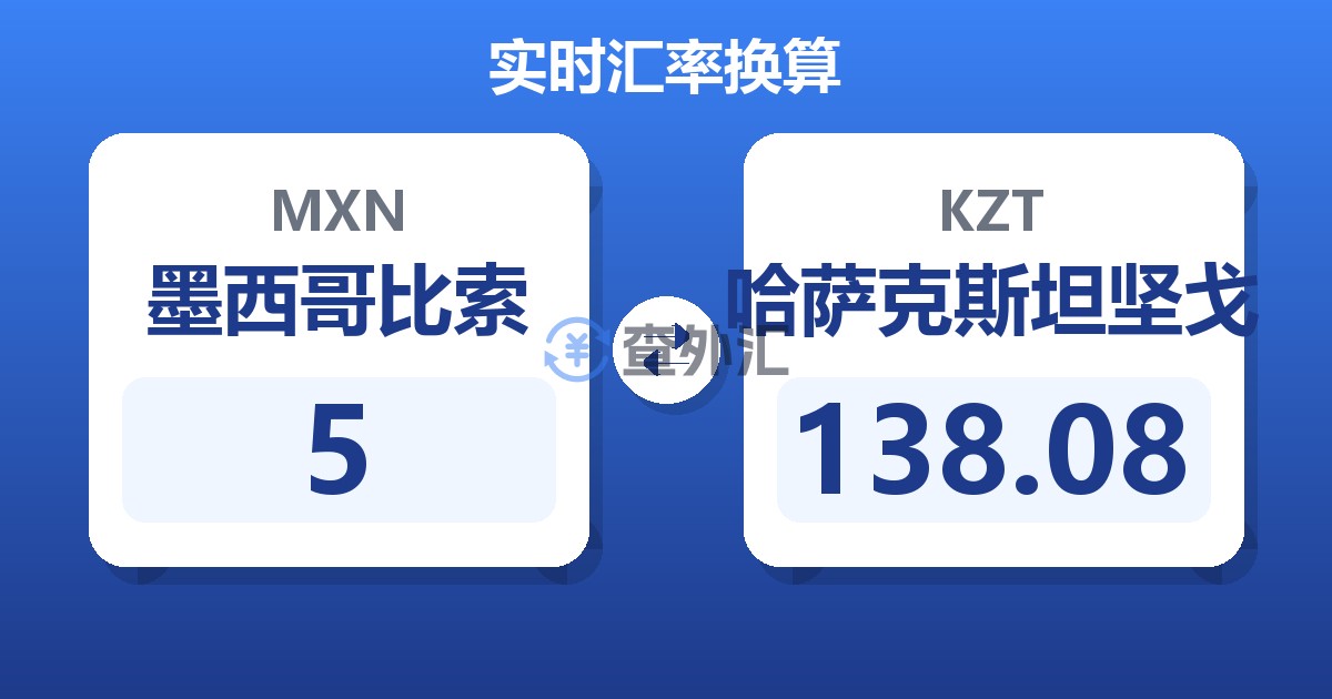 5墨西哥比索兑哈萨克斯坦坚戈