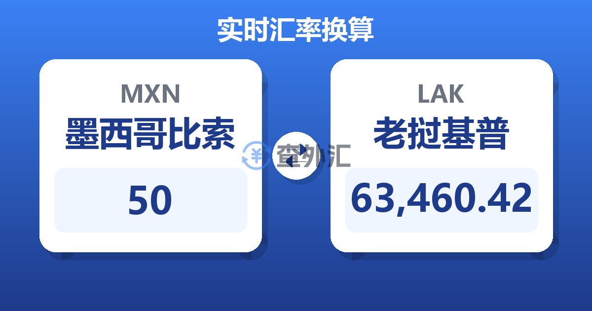 50墨西哥比索兑老挝基普