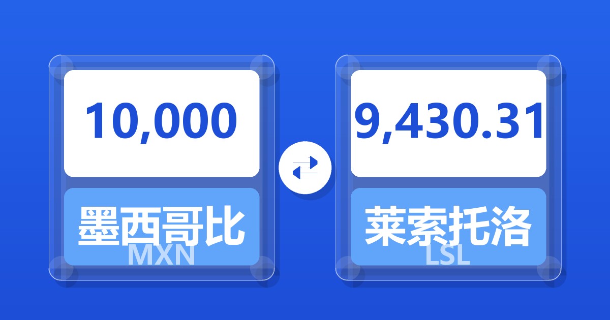 10,000墨西哥比索兑莱索托洛蒂