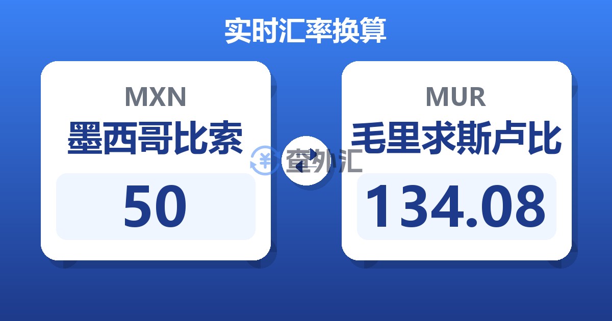 50墨西哥比索兑毛里求斯卢比