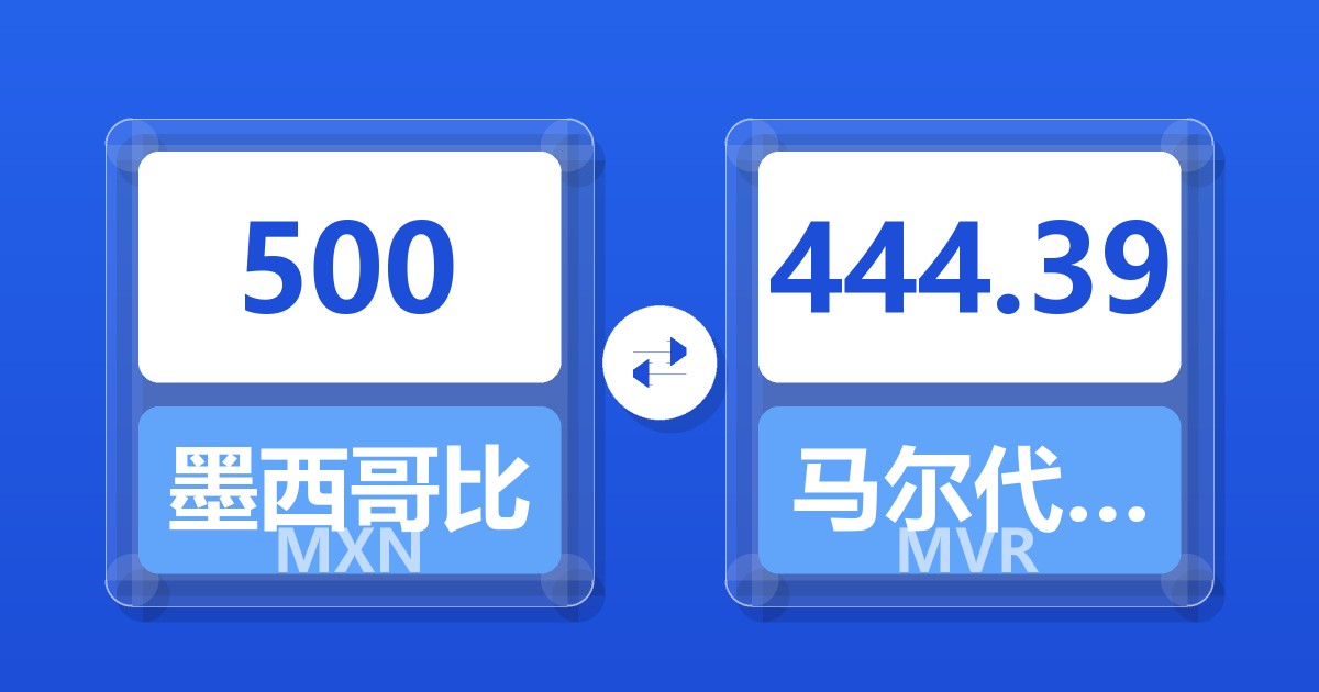 500墨西哥比索兑马尔代夫拉菲亚
