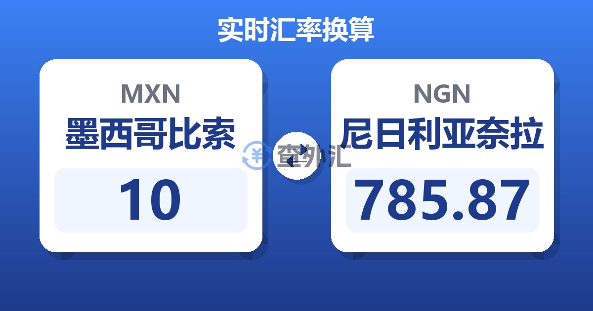 10墨西哥比索兑尼日利亚奈拉