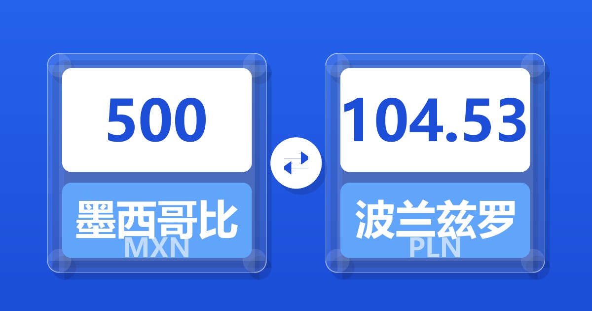 500墨西哥比索兑波兰兹罗提