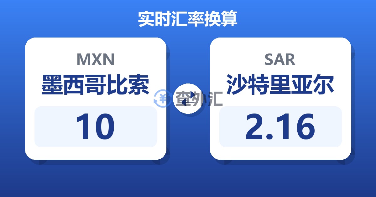 10墨西哥比索兑沙特里亚尔