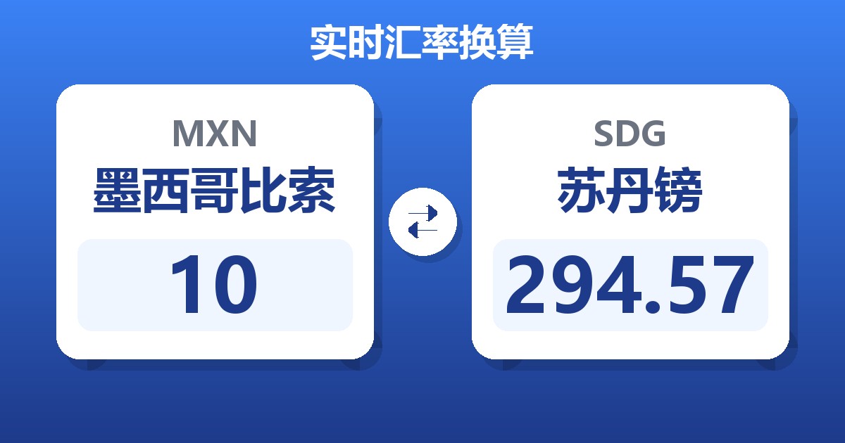 10墨西哥比索兑苏丹镑