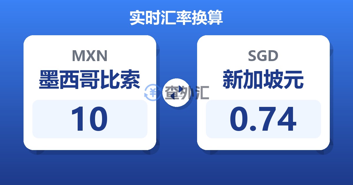10墨西哥比索兑新加坡元