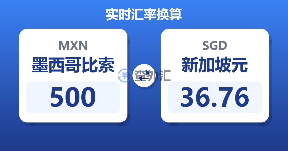 500墨西哥比索兑新加坡元
