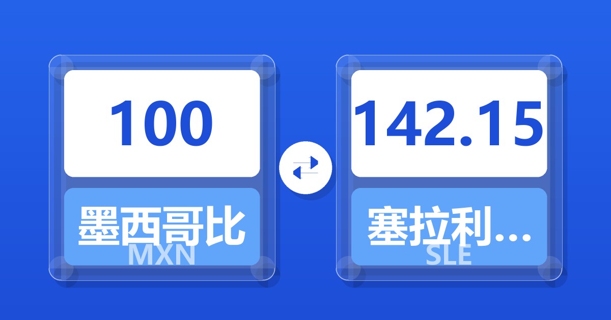 100墨西哥比索兑塞拉利昂利昂