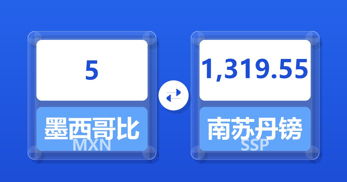 5墨西哥比索兑南苏丹镑