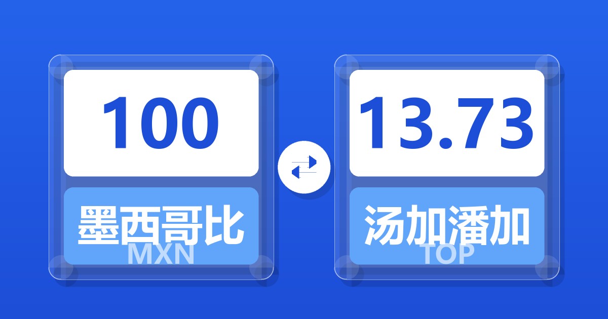 100墨西哥比索兑汤加潘加