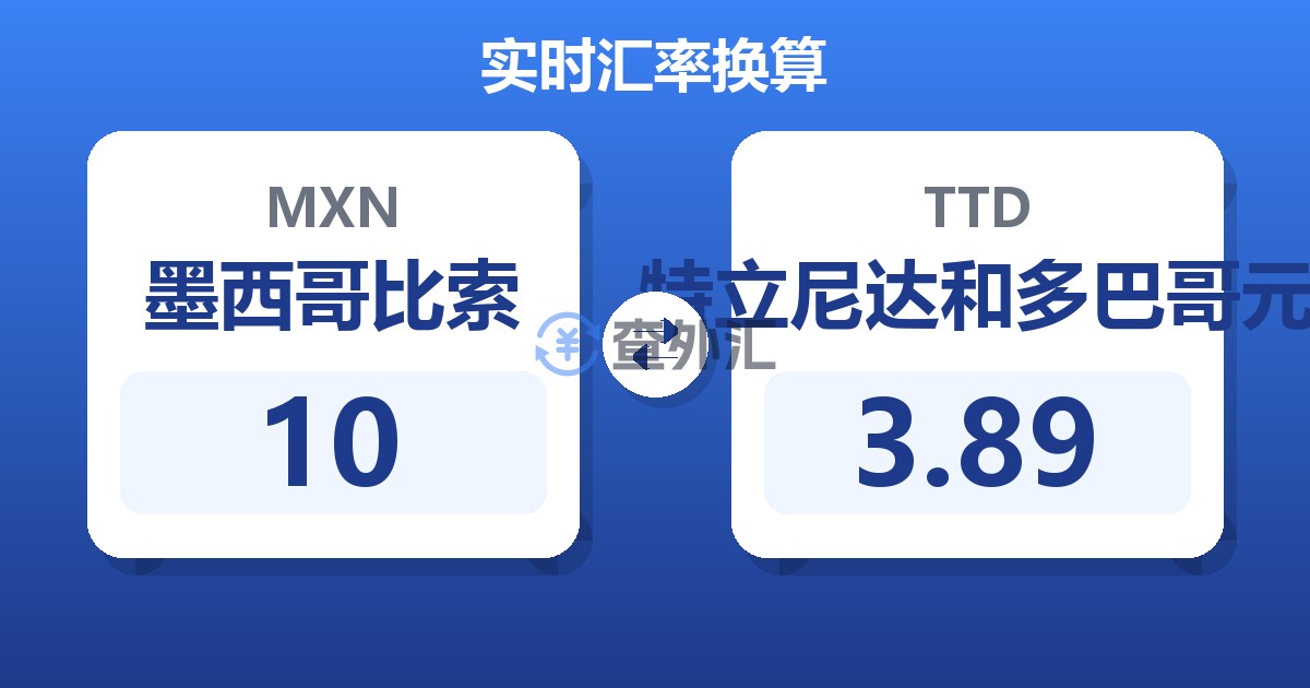 10墨西哥比索兑特立尼达和多巴哥元