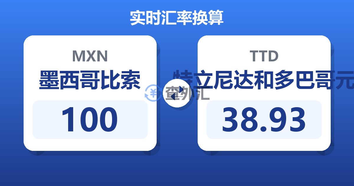 100墨西哥比索兑特立尼达和多巴哥元