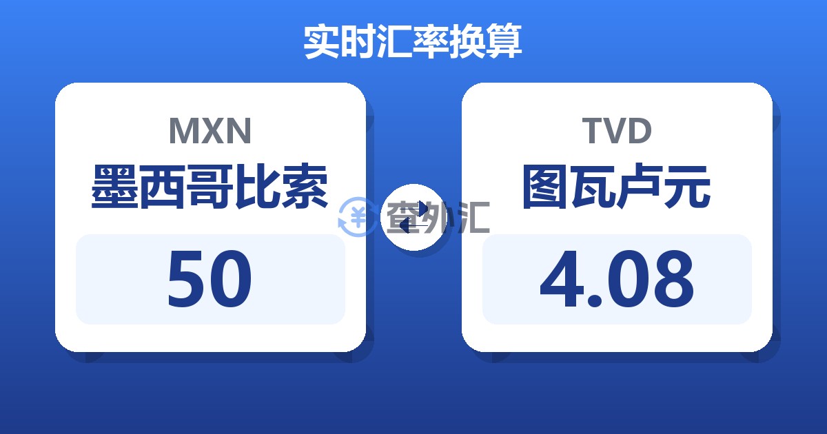 50墨西哥比索兑图瓦卢元