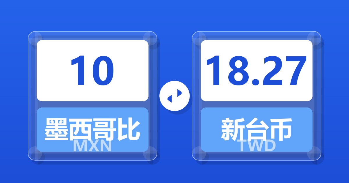 10墨西哥比索兑新台币