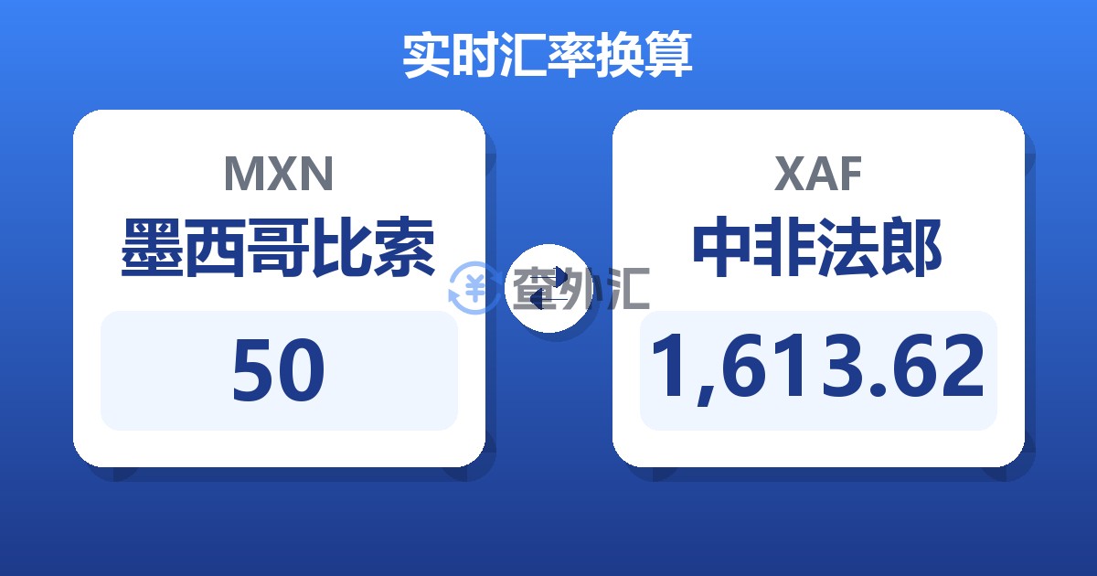 50墨西哥比索兑中非法郎