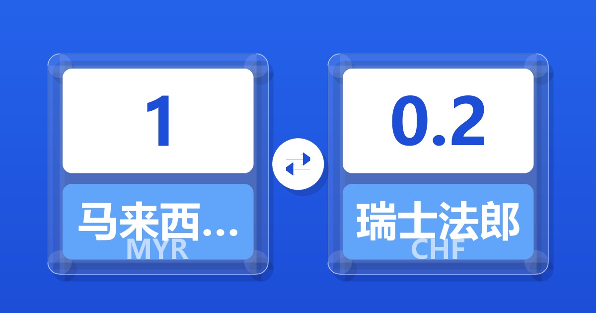 1马来西亚林吉特兑瑞士法郎